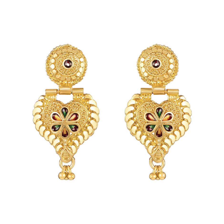 Shining Diva Fashion Latest Design One Gram Gold Plated Jewellery Set for Women and Girls 11503s