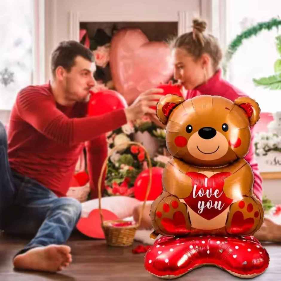 Teddy Bear Foil Balloon | 58 Inch | 150 cm | Chrome