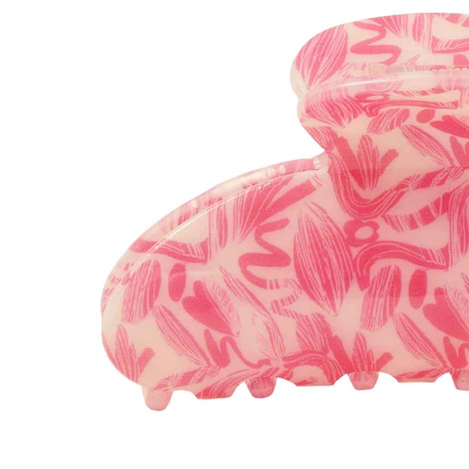 Accessorize London Women Pink Printed Claw Clip