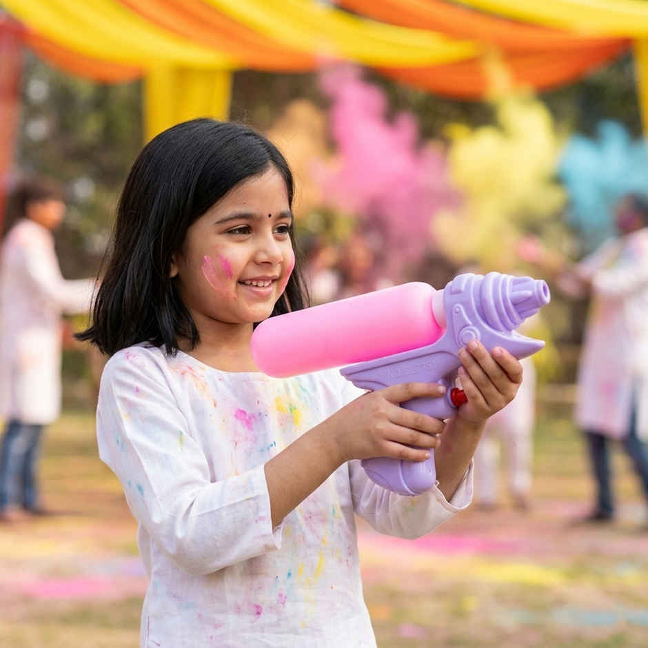 Water Toy Gun Pichkari for Holi | Pink and Purple | Star