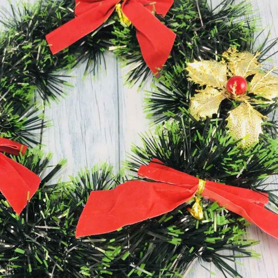 Christmas Wreath | Hanging Decoration | 25 cm| Assorted Colours & Designs | Gullak