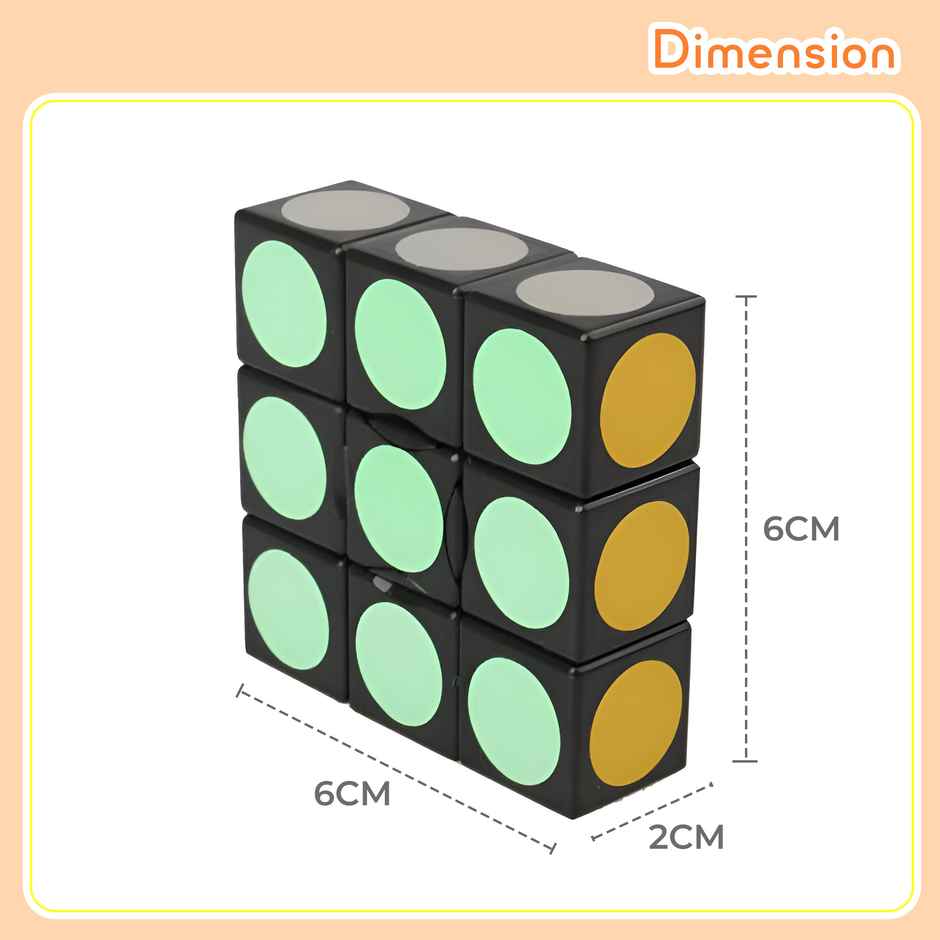 Toyshine 1x3x3 Super Floppy Speed Cube - Smooth Brain Teaser for Kids & Adults