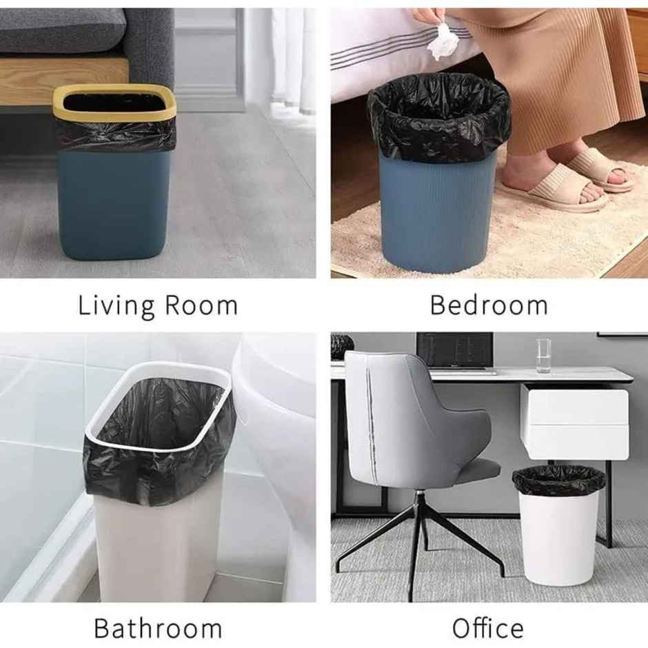 Perpetual Garbage Bags, 60 Pcs, Medium Size (Black-19 x 21 Inch) - (30 Pcs x Pack of 2 Rolls)