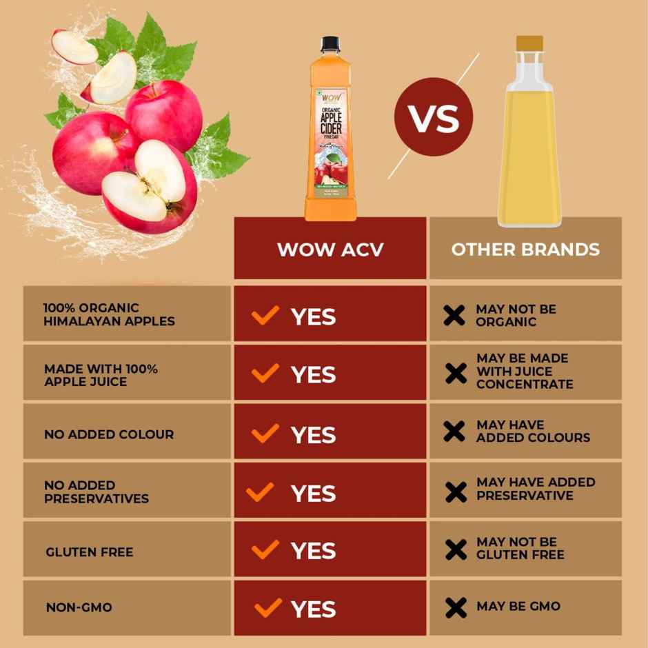 WOW Life Science Organic Apple Cider Vinegar