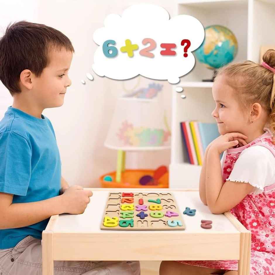 Kidology Wooden Puzzles for Toddlers Kids | Number Puzzle | Colour Matching Puzzles Board