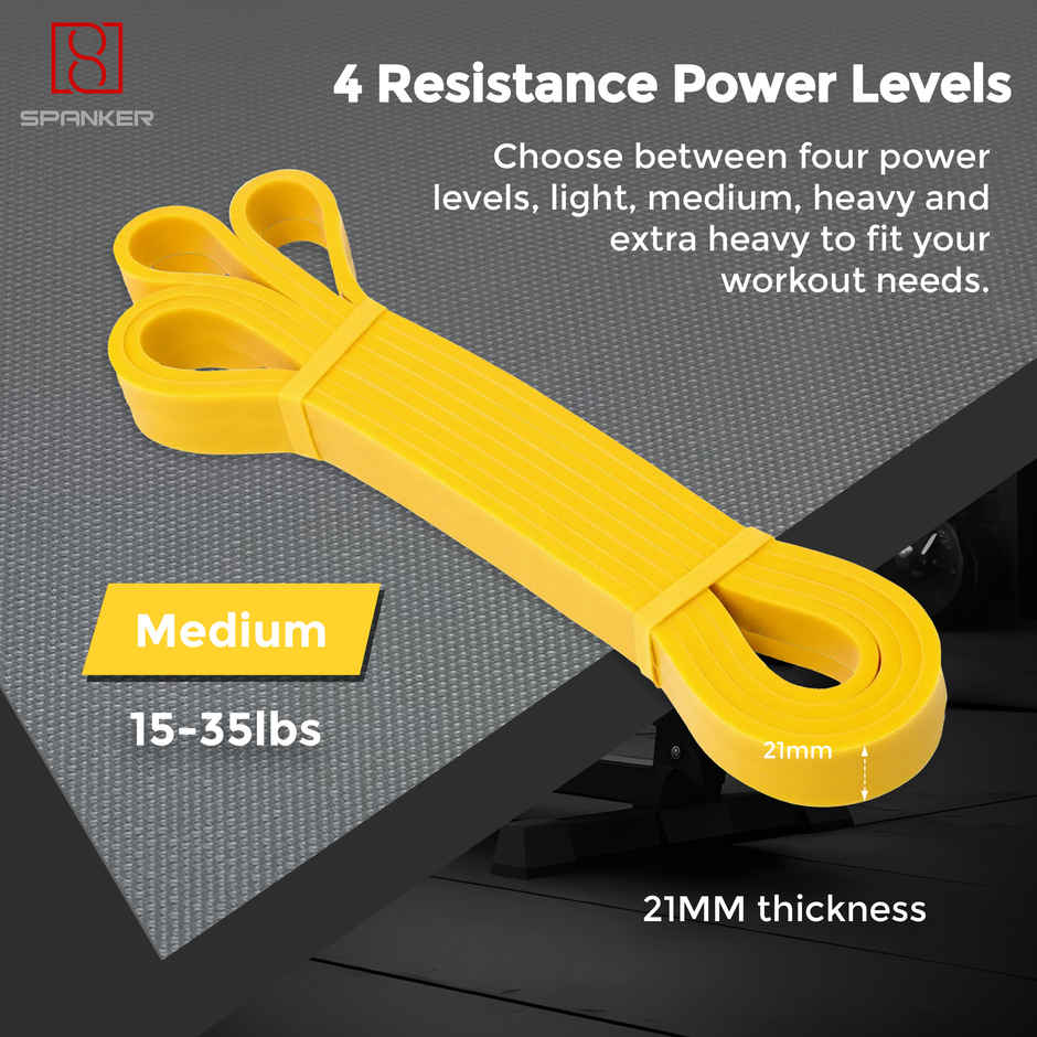 Spanker Sports 21mm Resistance Elastic Band for Fitness, Yoga & Strength Training