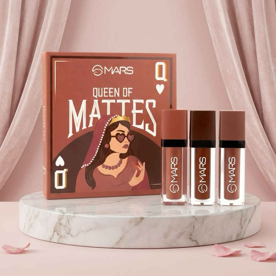 MARS Cosmetics Queen of Mattes Liquid Lipsticks Gift Box Set of 3 | Browns