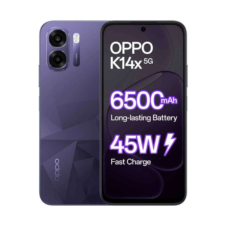 Oppo K14x 5G Smartphone | Prism Violet | 6GB RAM | 128GB Storage