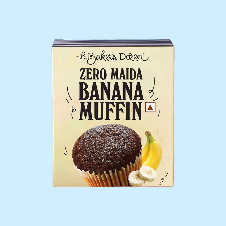 The Baker's Dozen Banana Muffin Zero Maida | Fruit Cake | Bakery Delight