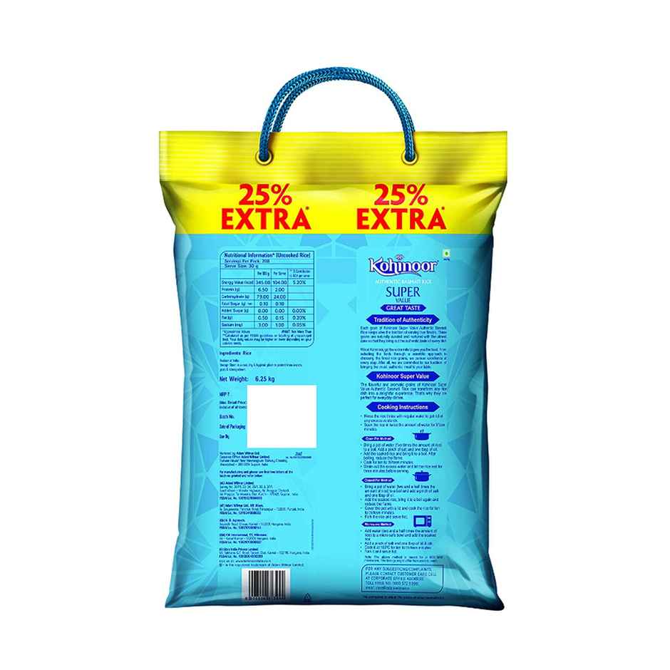Kohinoor Super Value Basmati Rice Authentic Basmati Rice