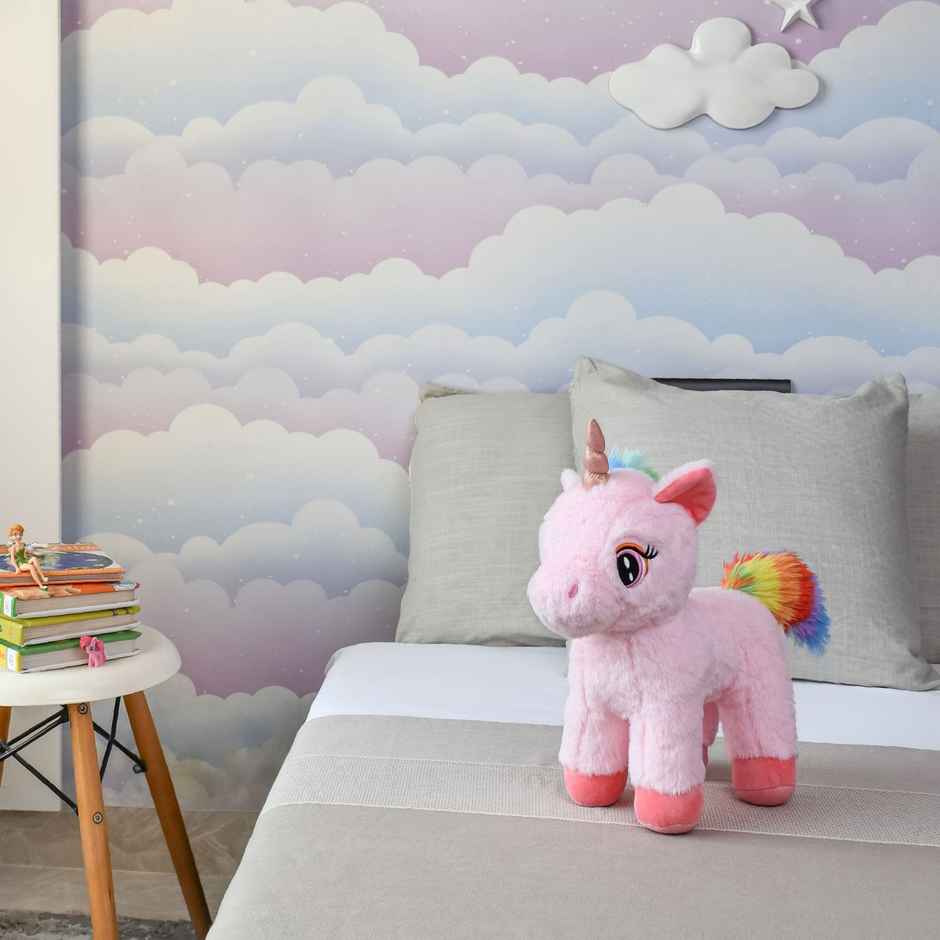 Mirada 32 cm Standing Unicorn With Glitter Horn - Pink