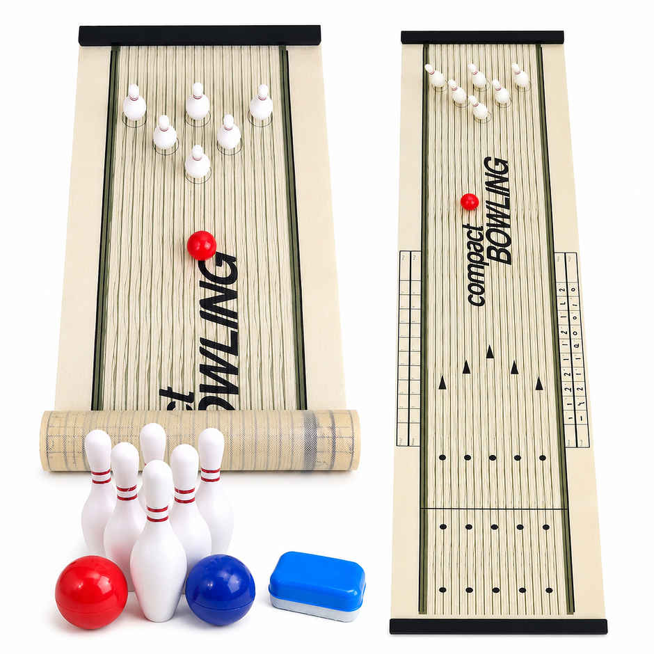 Toyshine Compact Bowling Game | Indoor Tabletop Game for Kids & Adults