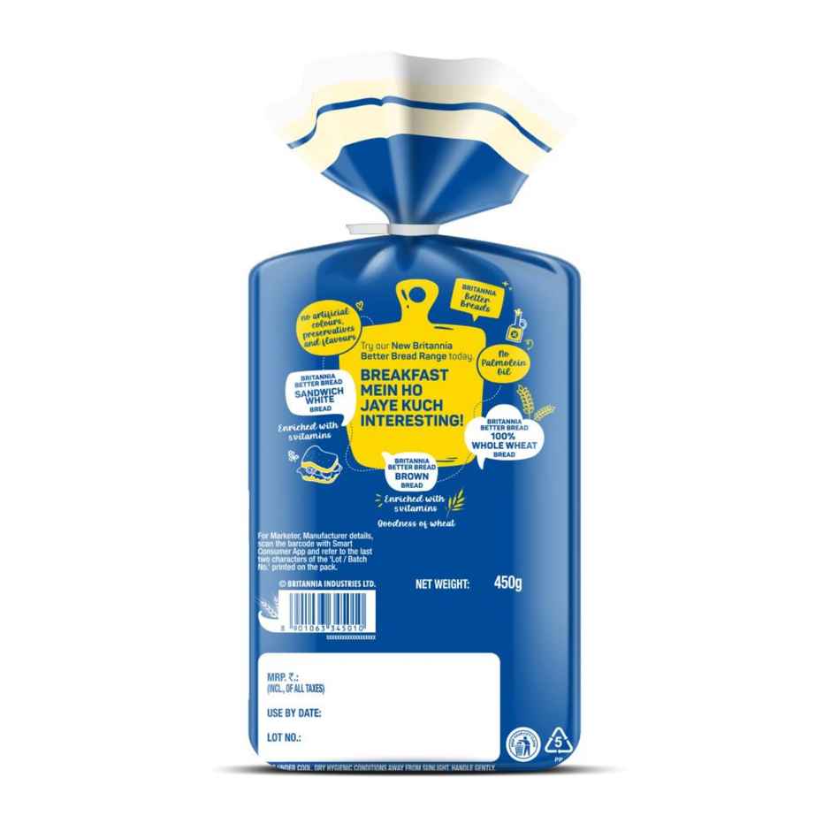 Britannia Better Bread Sandwich White Bread (No Preservative) Combo