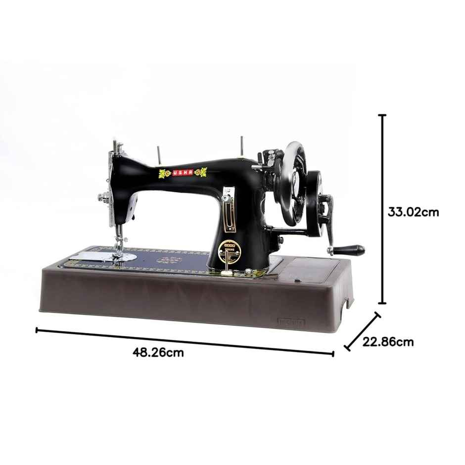 Usha Sewing Machine Umang Composite (Plastic Base Cover, Suitable For All Fabrics, Black)