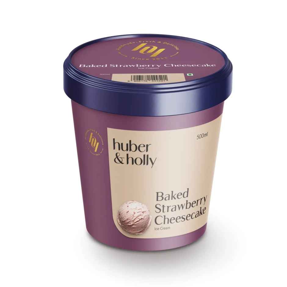 Huber & Holly Baked Strawberry Cheesecake Ice Cream Tub