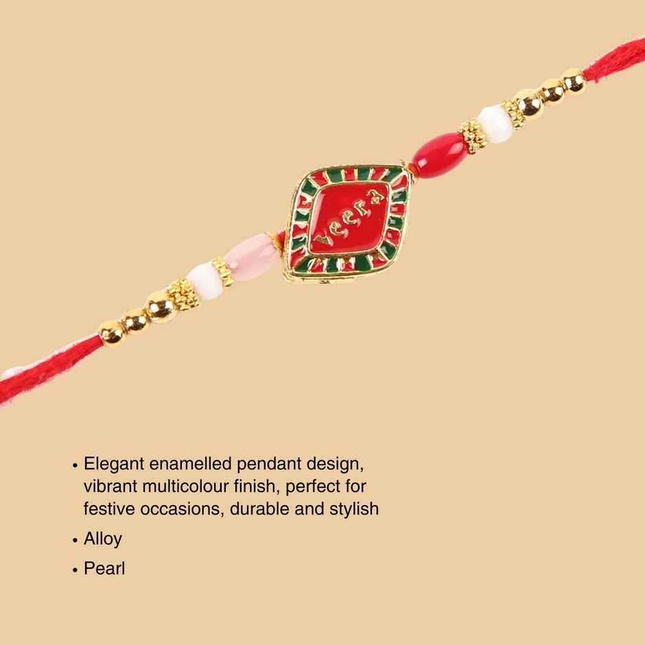 Pichai Enamelled Pendant Veera Rakhi