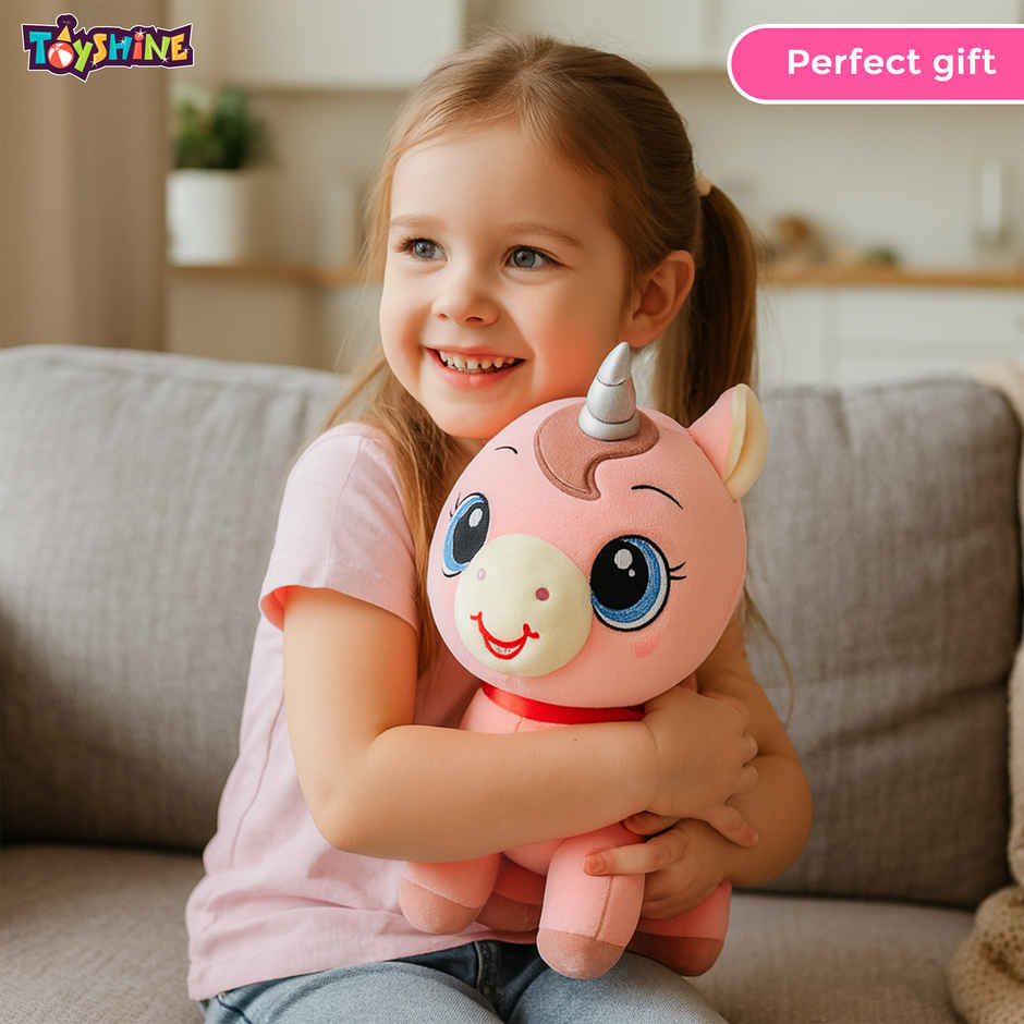 Spanker Unicorn Soft Toy Plush Unicorn with Glitter Horn for Kids | 28 cm