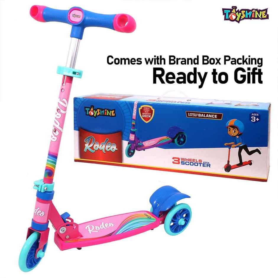 Toyshine Rodeo Runner 3 Wheel Kids Scooter (Pink, 3+ Years)(Box)