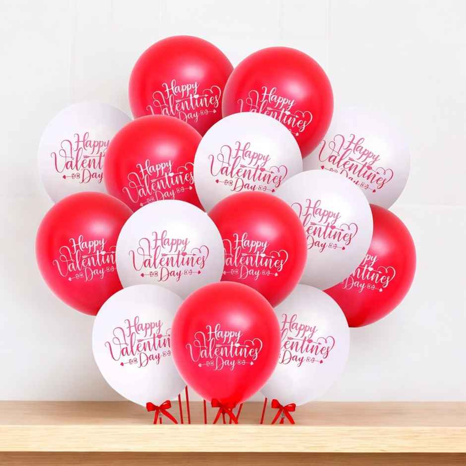 Happy Valentine Printed Balloon Combo | Pack Of 20 | Party Propz