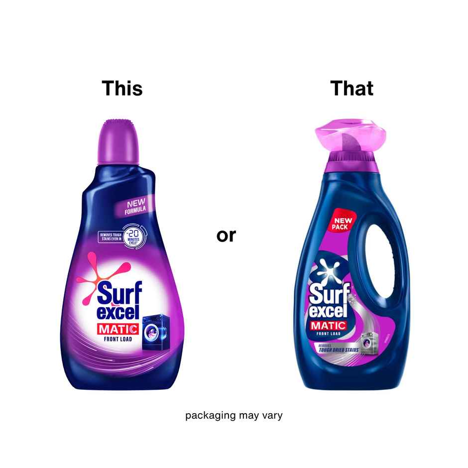 Surf Excel Matic Front Load Detergent Liquid Refill | Tough Dried Stain Removal Combo