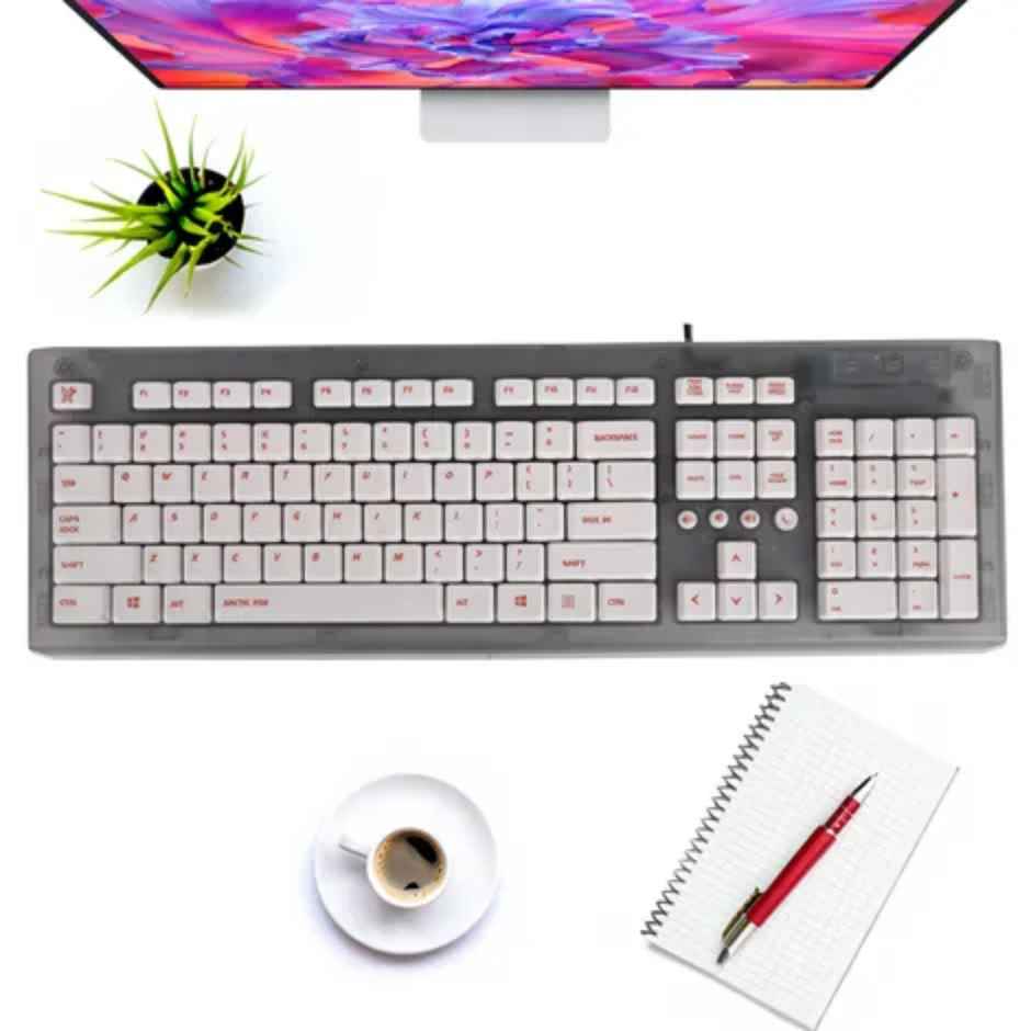 Arctic Fox Crystal Wired Keyboard (Grey)