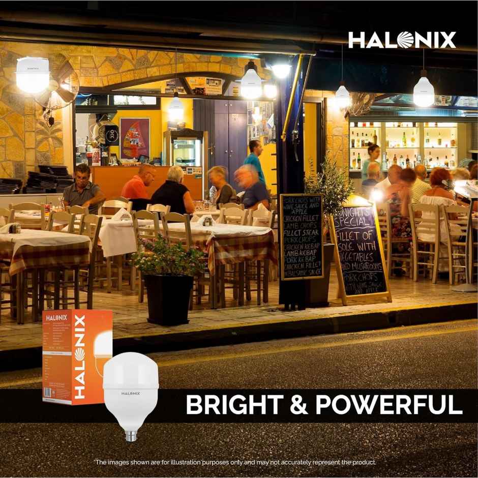 Halonix 40W High Wattage White Led Bulb | B22 Base Holder