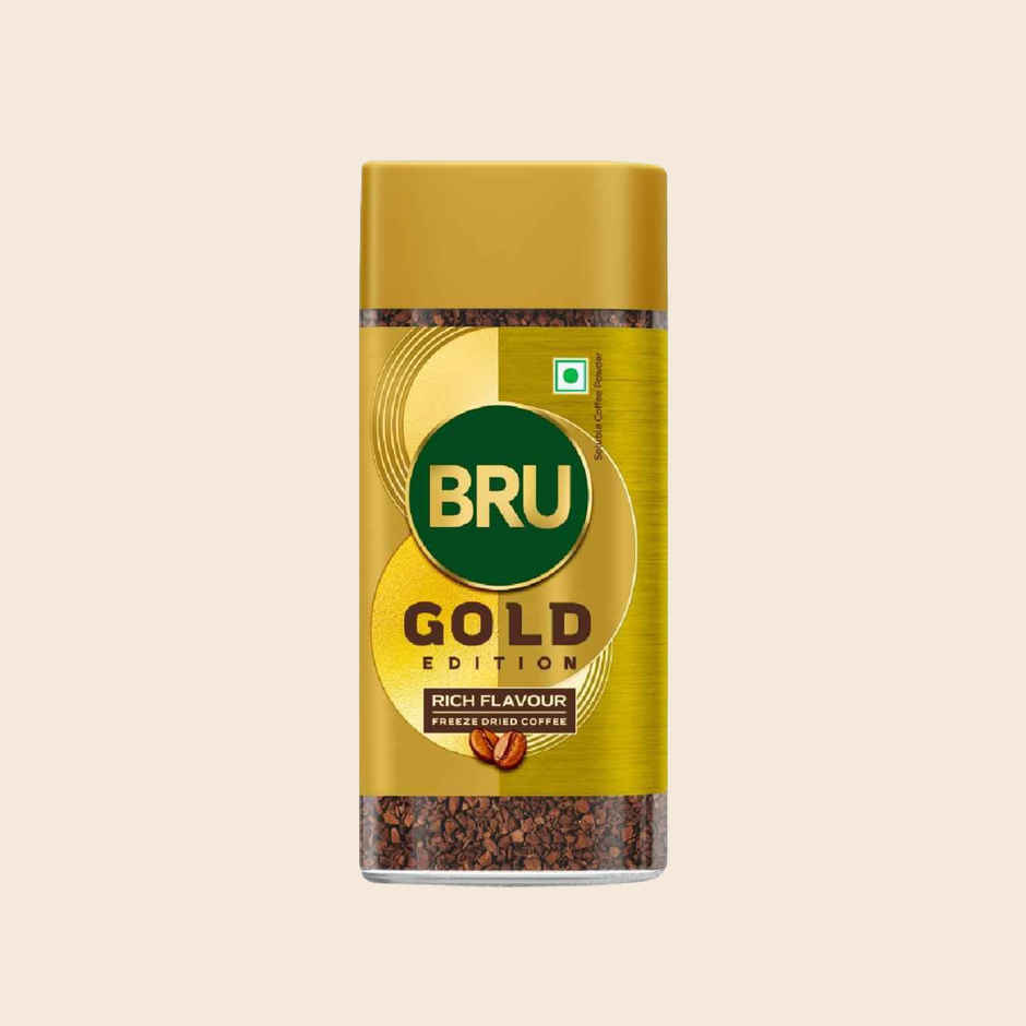 Bru Gold Edition | Premium Freeze Dried Coffee | Experience Intense Coffee Taste | Aromatic Instant Coffee