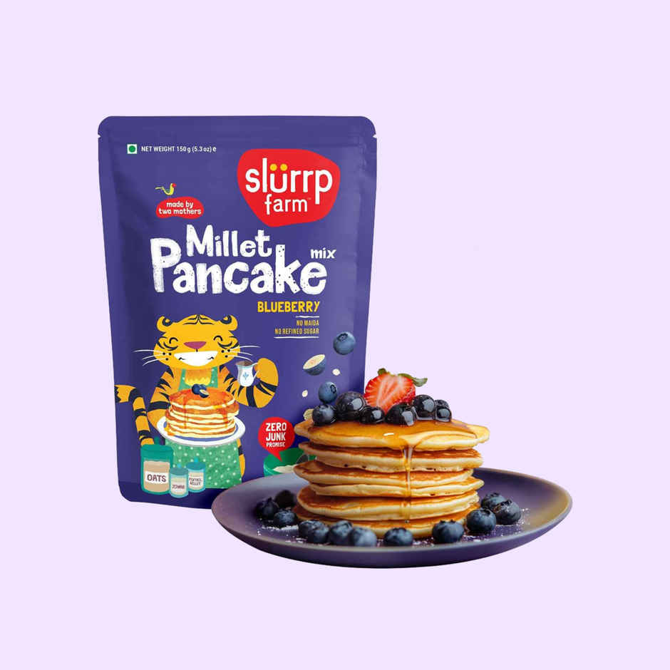 Slurrp Farm Blueberry Millet Pancake Mix | No Maida