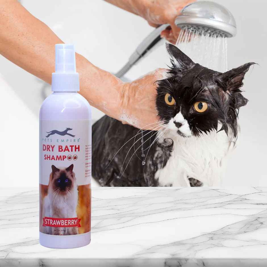 Pets Empire Waterless Shampoo , Dry Bath For Cats Strawberry Fragrance