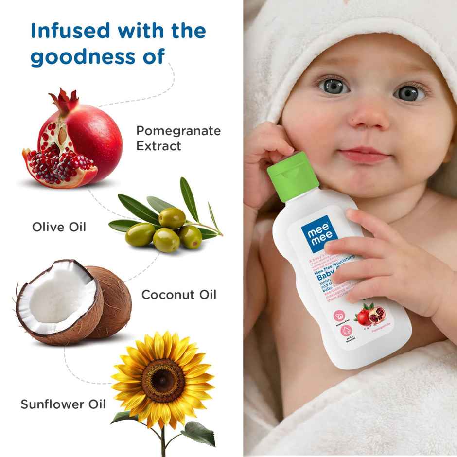 Mee Mee Baby Oil with Fruit Extracts | Newborn Friendly