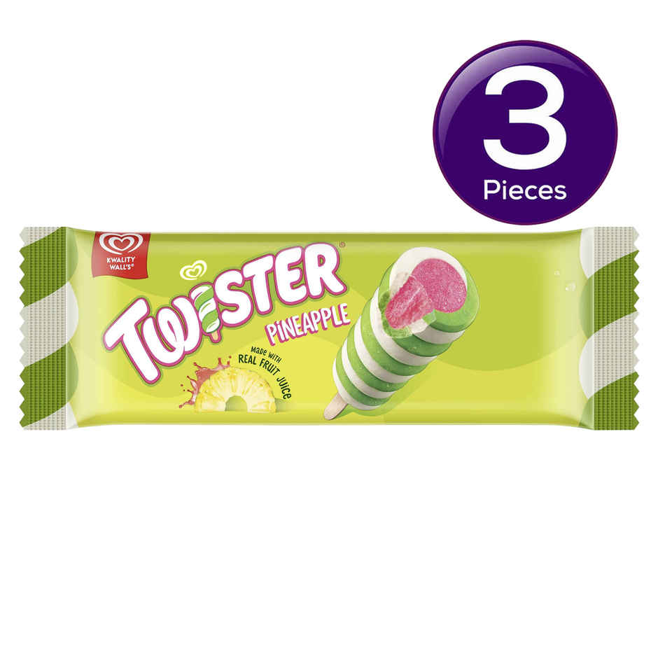 Kwality Wall's Twister Pineapple | Frozen Dessert Stick Combo 