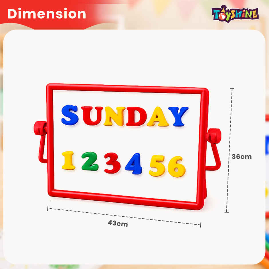 Toyshine Abc Numero Magnetic Blackboard Educational Alphabet & Number Learning Board For Kids
