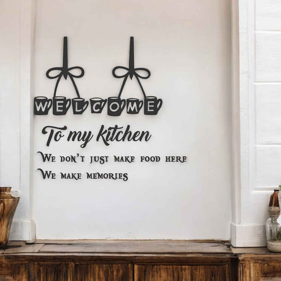 Wollzo 60 cm Welcome To My Kitchen Removable Sticker