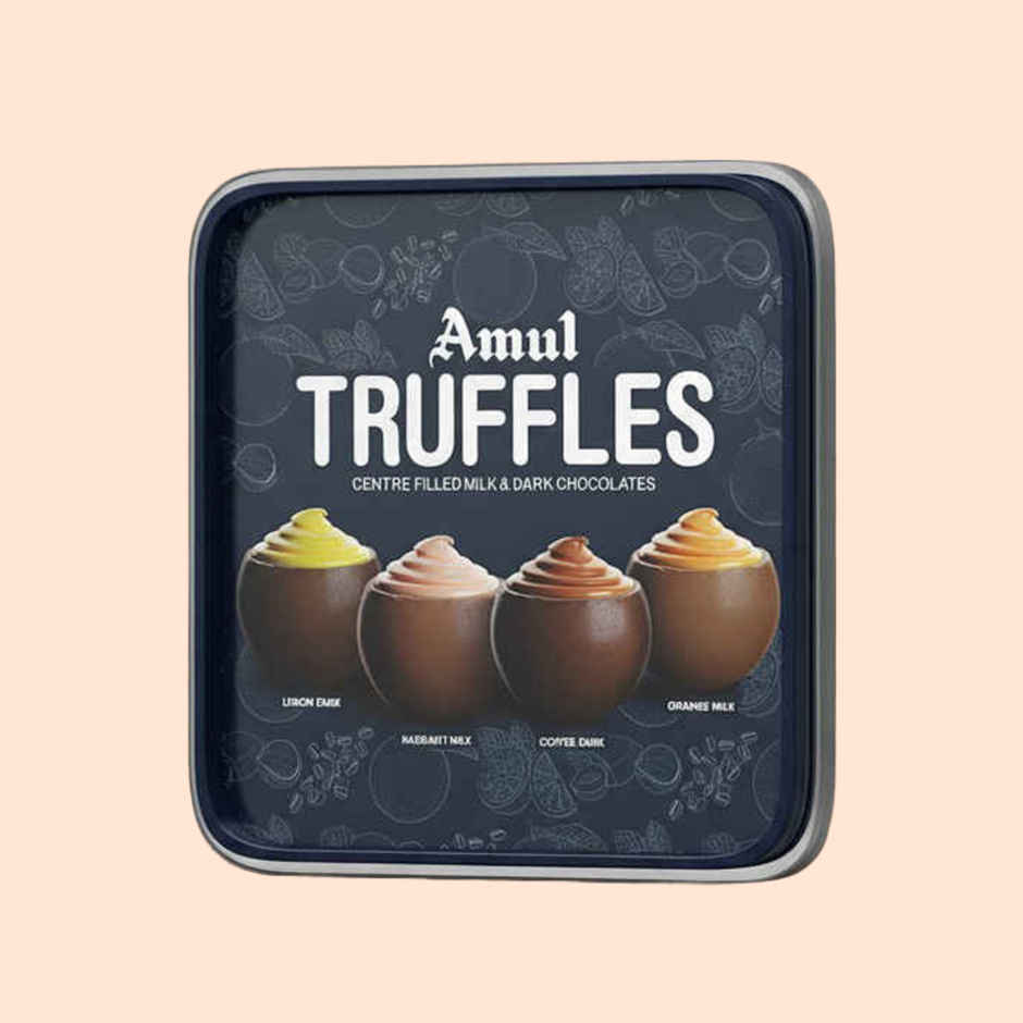 Amul Truffles Centre Filled Milk & Dark Chocolates Tub