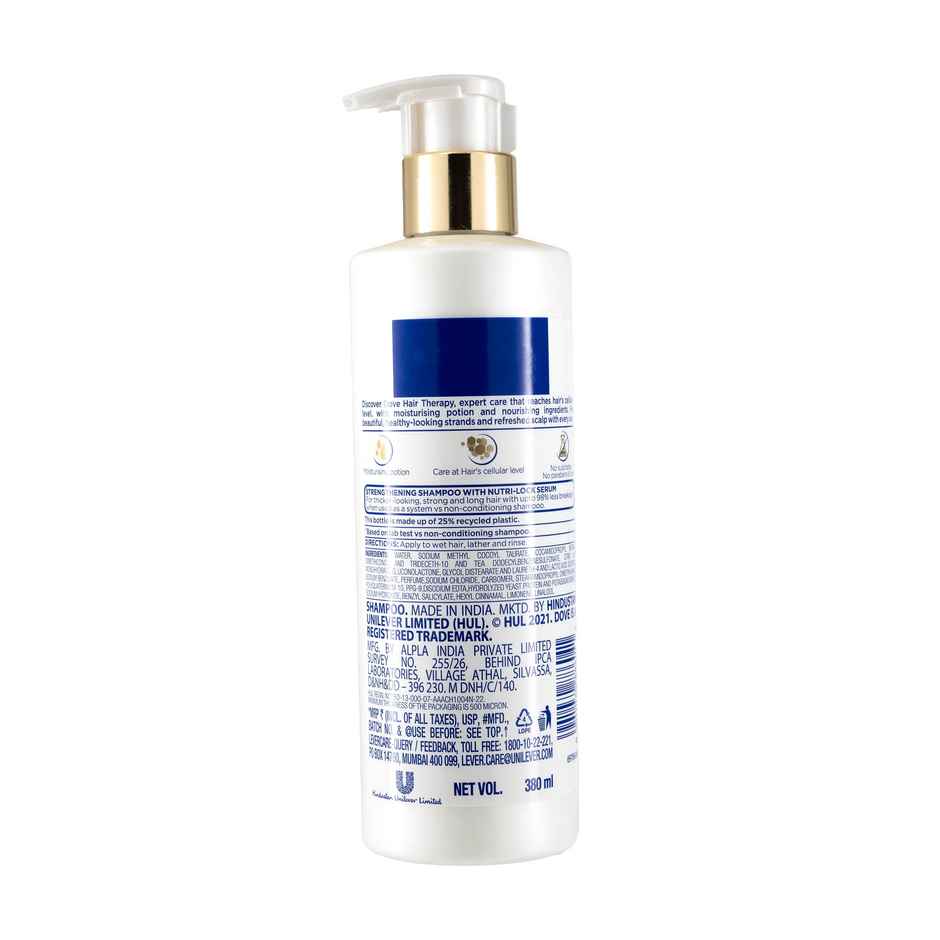 Dove Hair Therapy Breakage Repair Sulphate-Free Shampoo, No Parabens & No Dyes With Nutri-Lock Serum to Reduce Hair Fall for Thicker Looking Hai