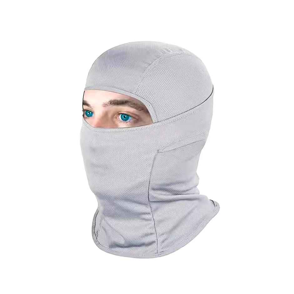 Autofy Cool-Max Balaclava Full Face Mask Helmet Liner | Grey - 240 Gsm Quick Dry Fabric