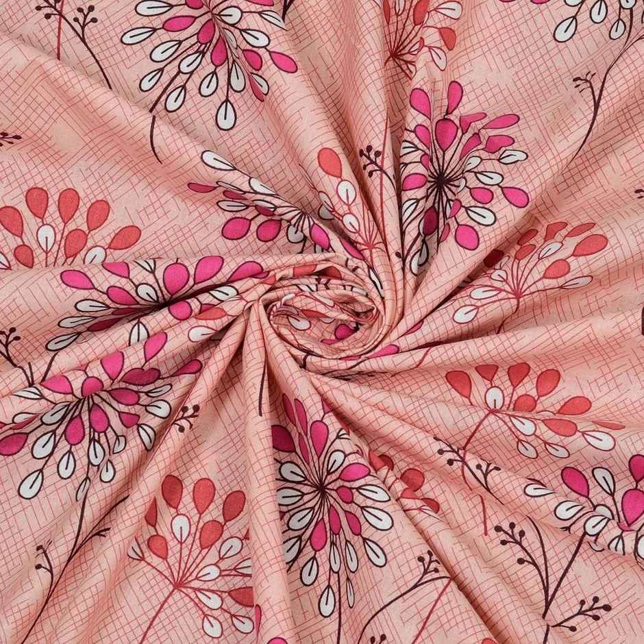 Bombay Dyeing Epigram 120 TC 100% Cotton Red Super King Size Bedsheet with 2 Pillow Covers