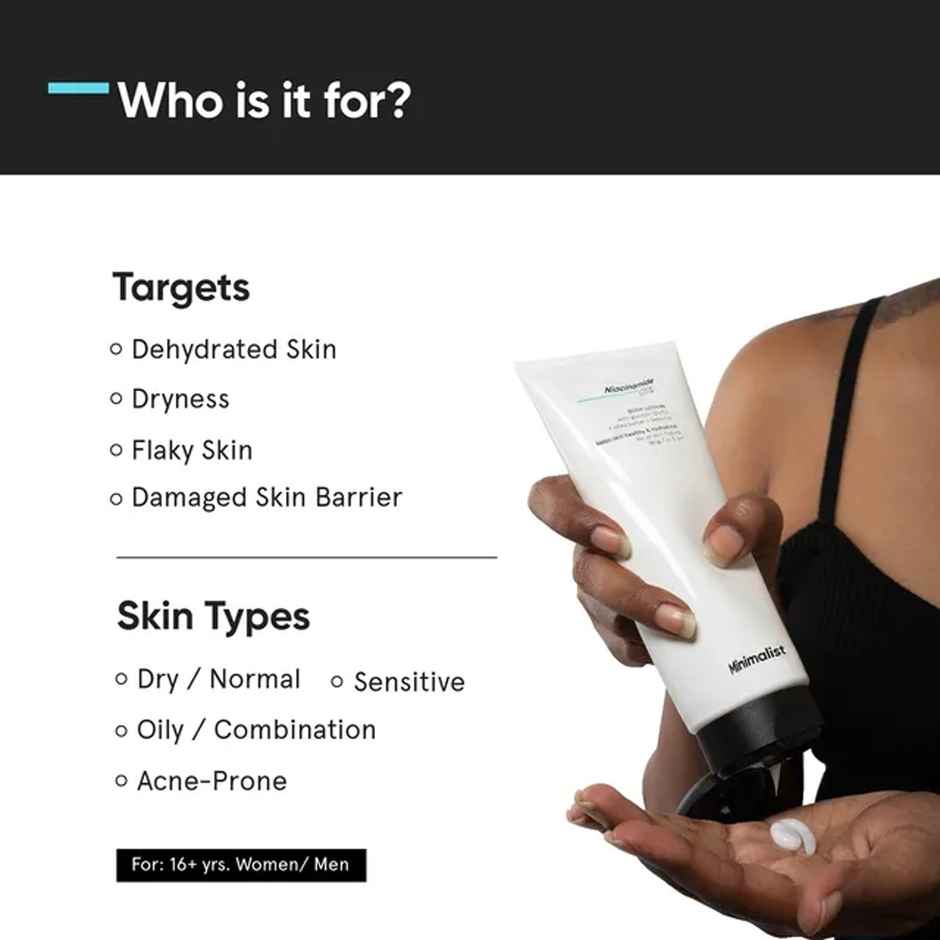 Minimalist 5% Niacinamide With Shea Butter Body Lotion Boosted With Actives That Repairs & Hydrates Skin