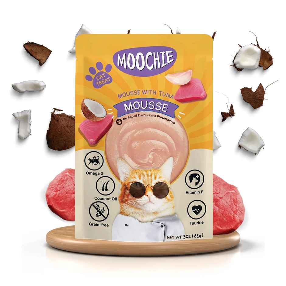 Moochie Cat Wet Food - Mousse With Tuna In Gravy | Grain-Free & No Preservative