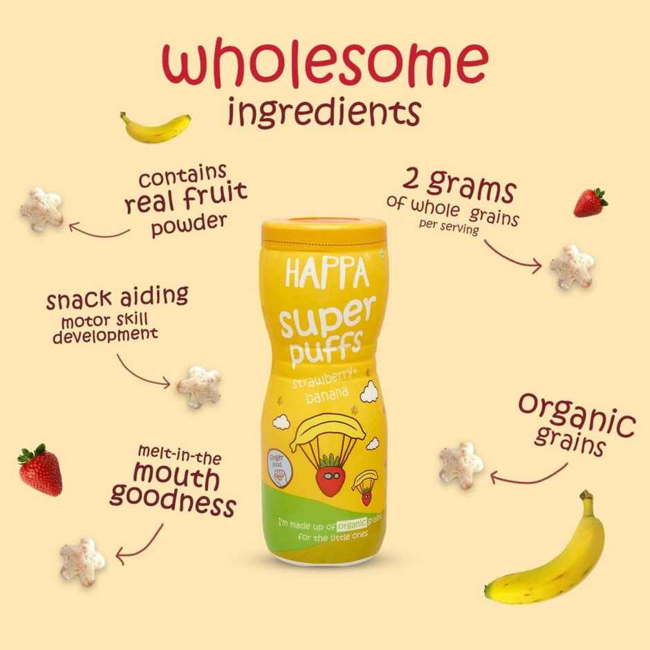 Happa Super Puffs Strawberry | Banana