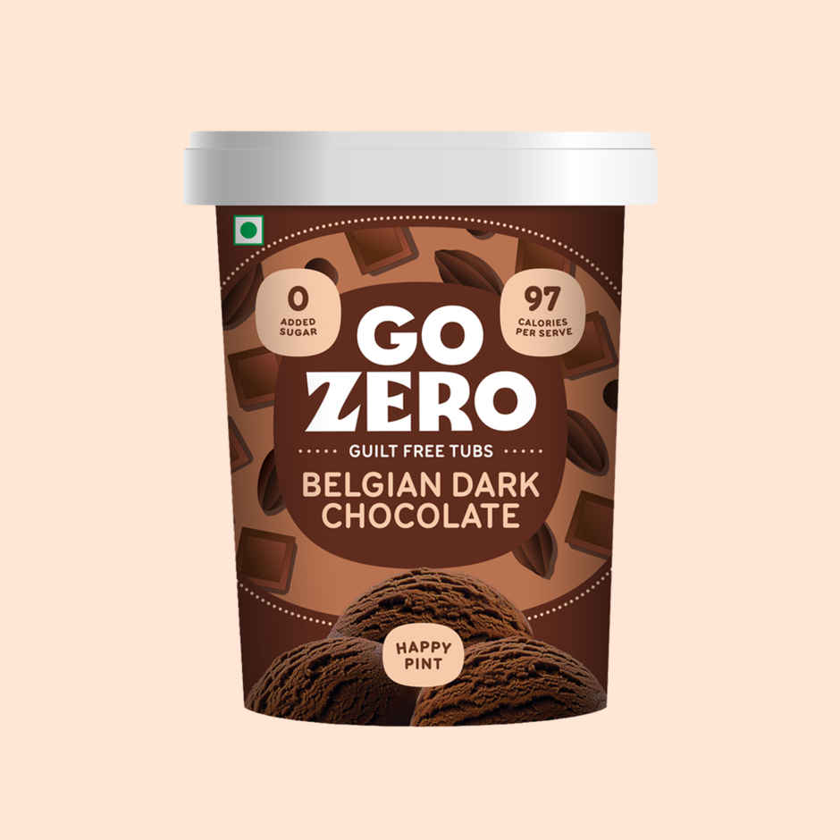Go Zero Belgian Dark Chocolate Guilt Free Ice Cream Tub