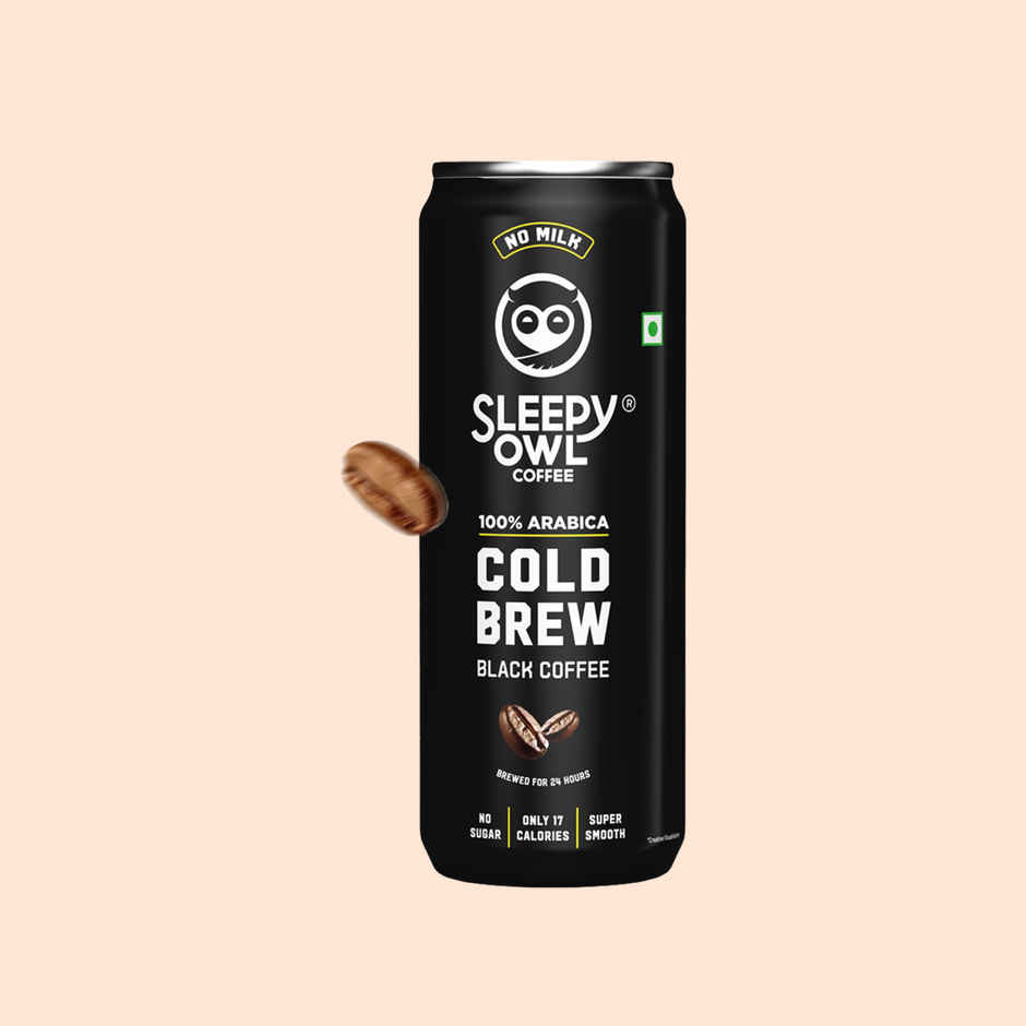 Sleepy Owl Cold Brew Black Coffee Can | Ready to Drink Coffee Beverage