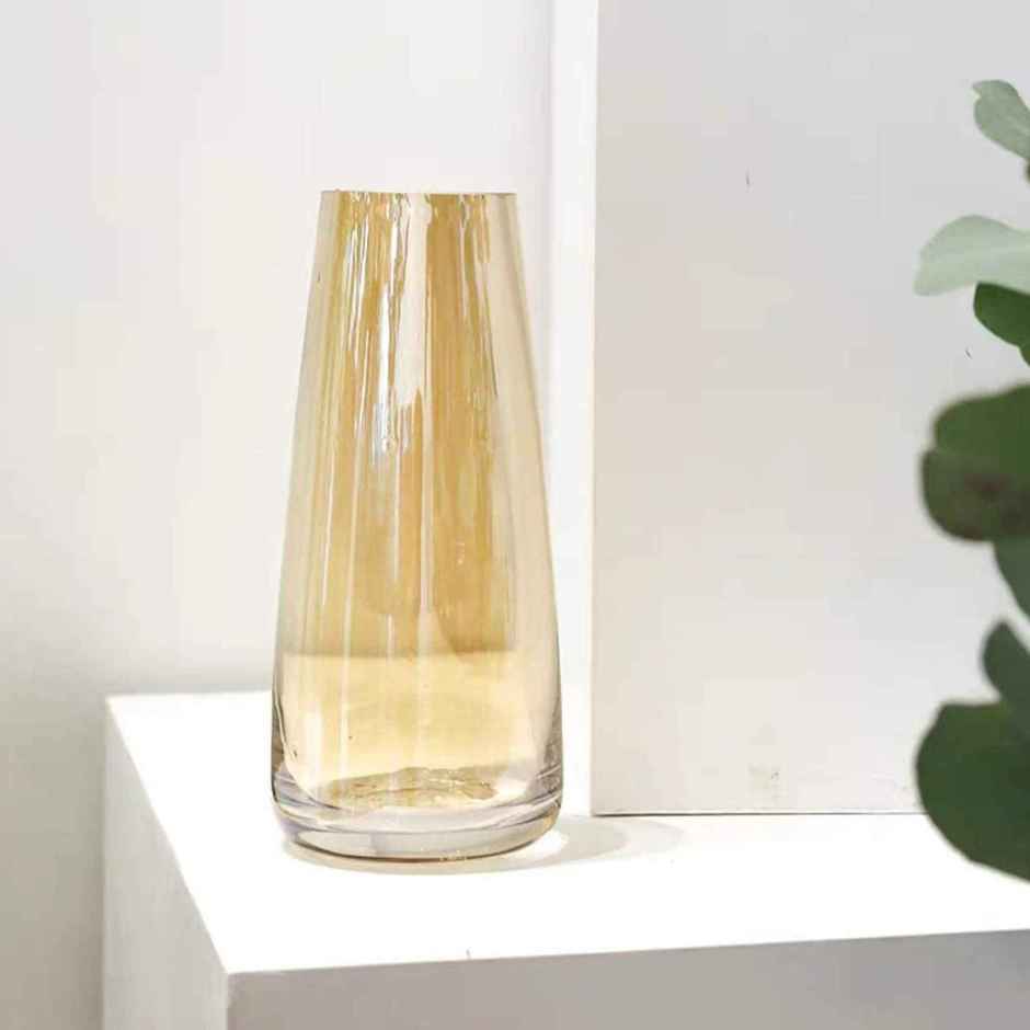 Tied Ribbons Decorative Glass Vase Without Flowers
