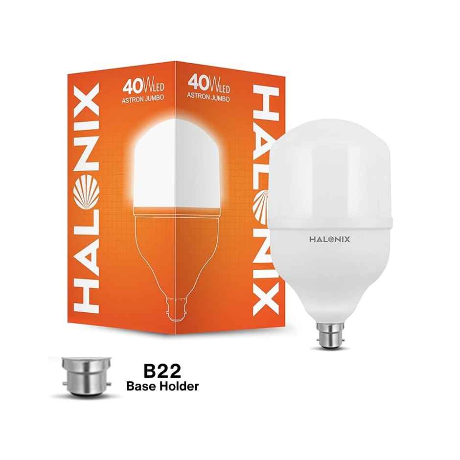 Halonix 40W High Wattage White Led Bulb | B22 Base Holder