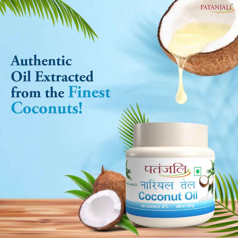 Patanjali Coconut Oil - Cold Pressed Nariyal Multipurpose Tel  Jar