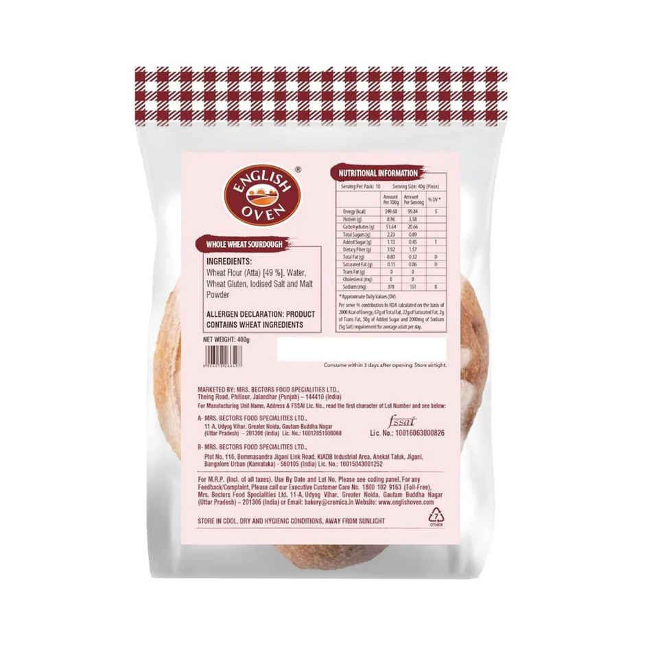 English Oven Whole Wheat Sourdough