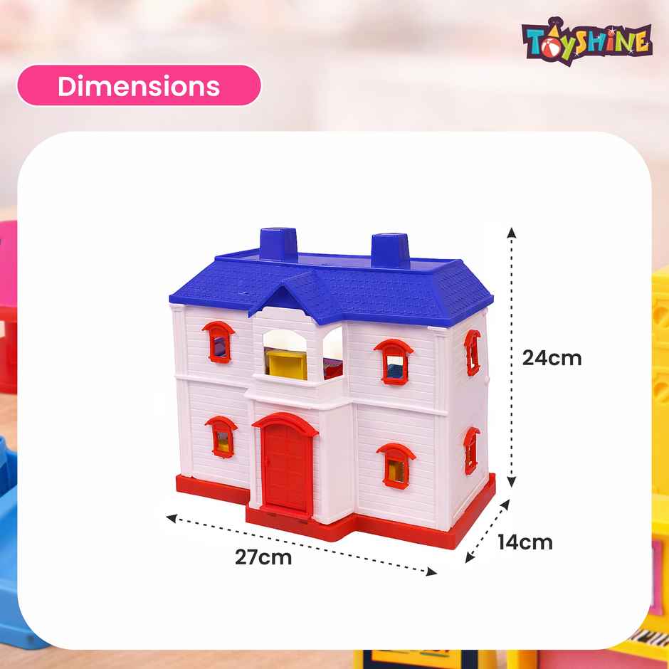 Toyshine Marry'S Home Sweet Dream Diy Doll House With 2 Compartment And Furniture Accessories