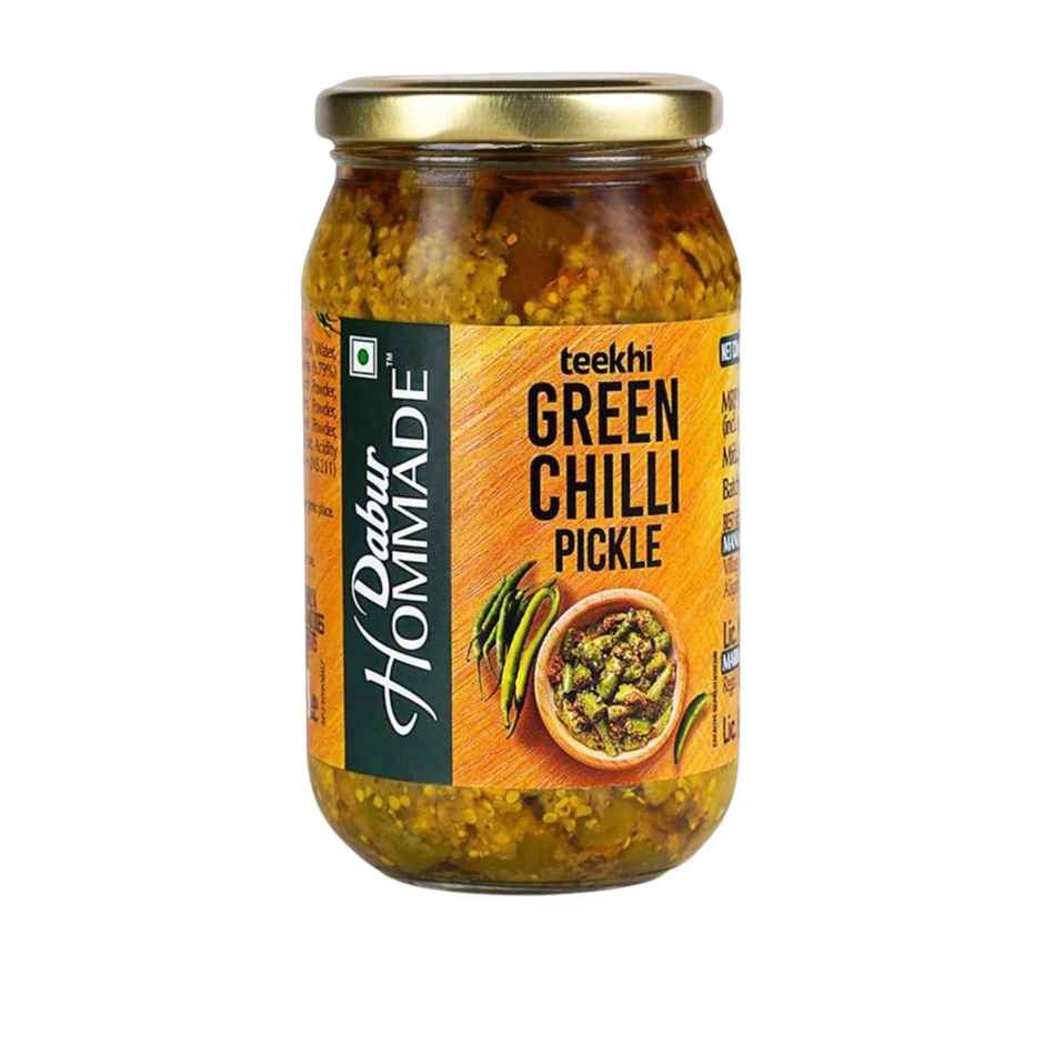 Dabur Hommade Green Chilli Pickle Bottle