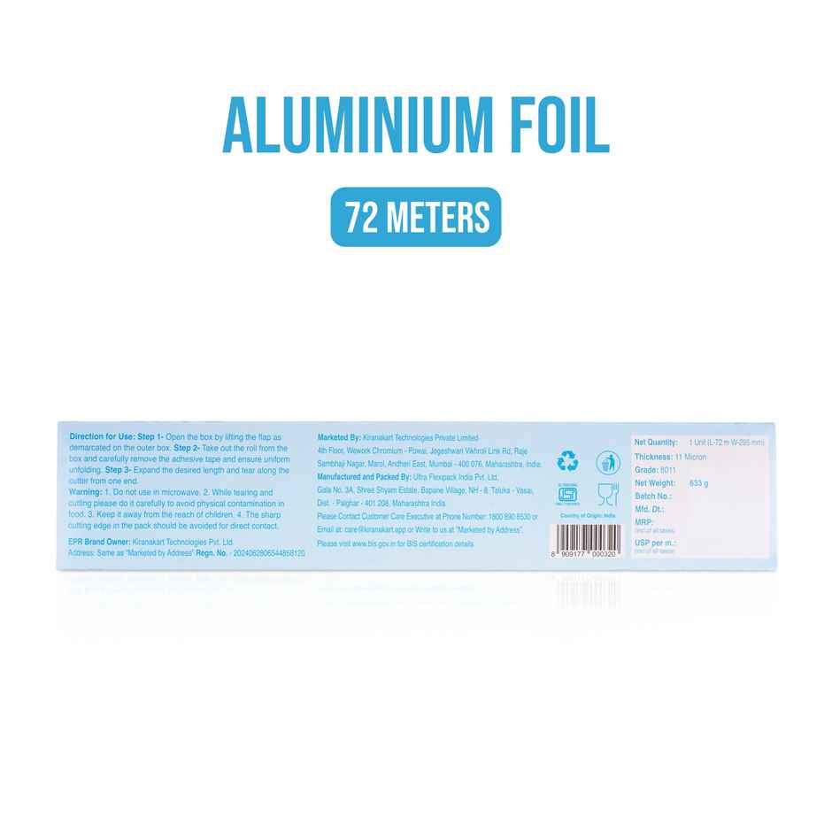 BAY6 Aluminium Foil 72 meters, 11 Microns