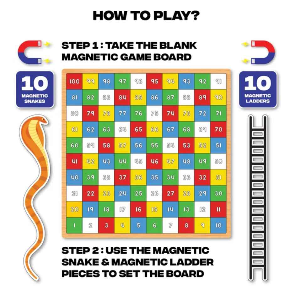 Play Panda Magnetic Snakes & Ladders Infinity Small - Set a new board each time you play